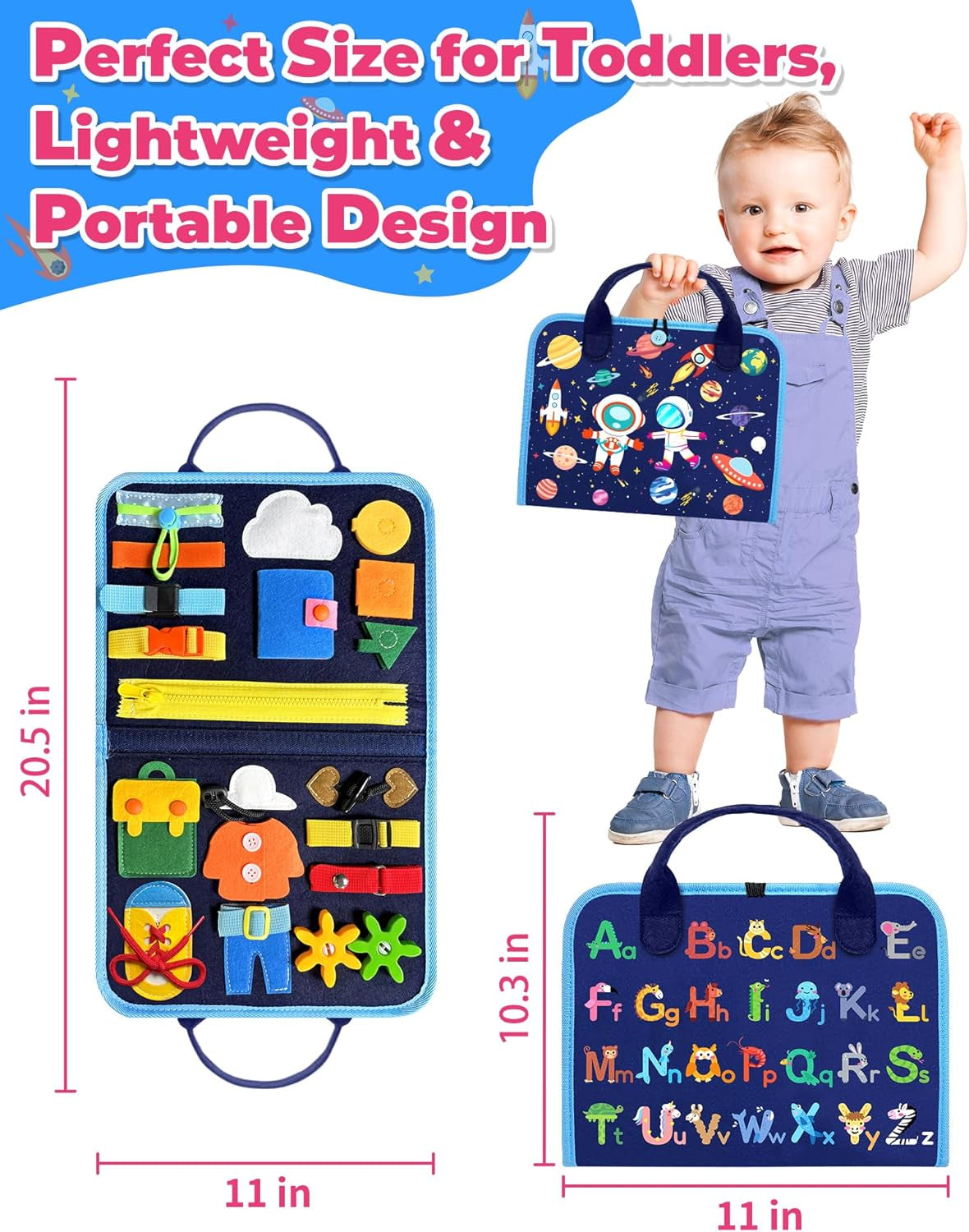 Montessori Busy Board Travel Book for Toddlers