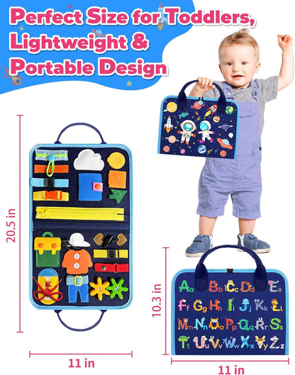 Montessori Busy Board Travel Book for Toddlers