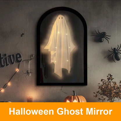 2025 Novelty Halloween Ghost Mirror with Creepy Eyes Night Light Halloween Ghostmirror Spooky Halloween Haunted House Decor