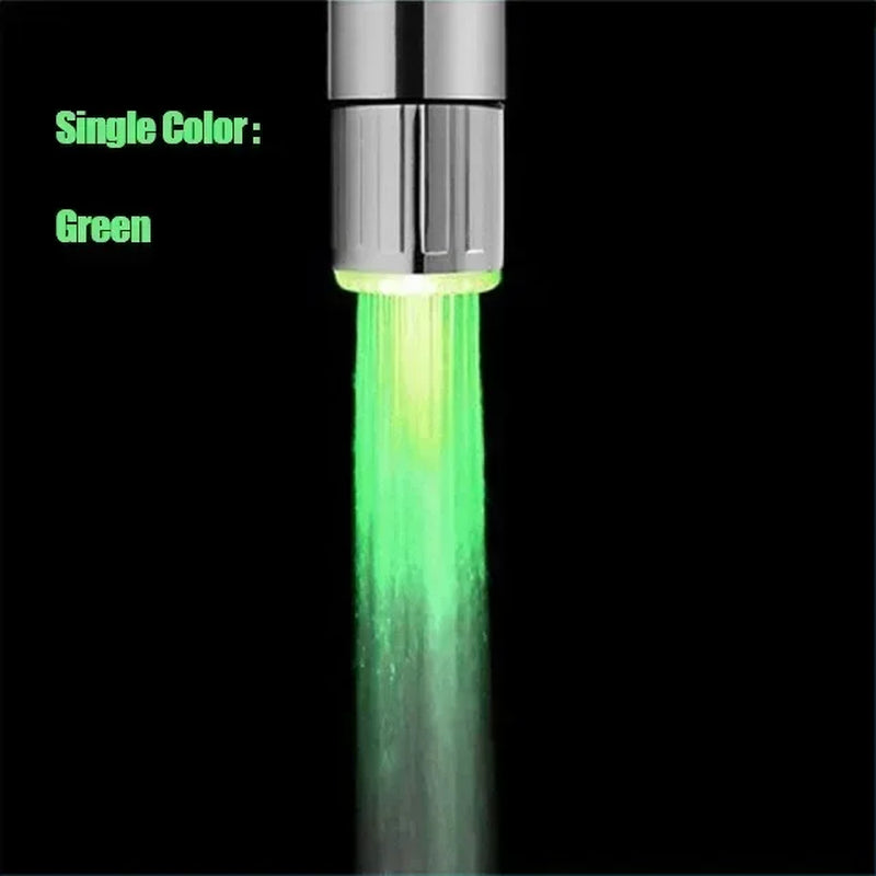 LED Temperature Sensitive 3-Color Light-Up Faucet Kitchen Bathroom Glow Water Saving Faucet Aerator Tap Nozzle Shower