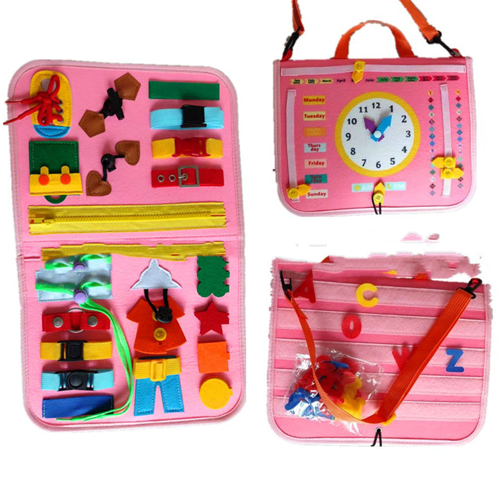 New Busy Book Children'S Busy Board Dressing and Buttoning Learning Baby Early Education Preschool Sensory Learning Toy