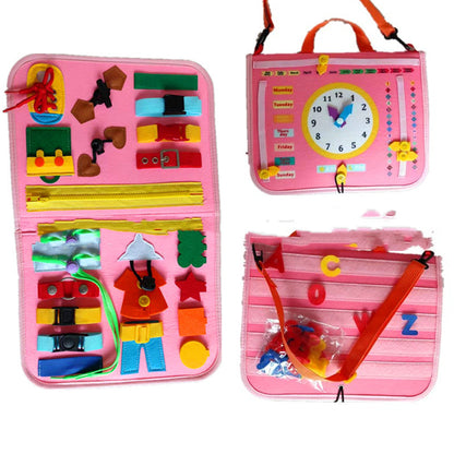 New Busy Book Children'S Busy Board Dressing and Buttoning Learning Baby Early Education Preschool Sensory Learning Toy