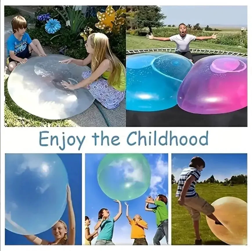 Decompression Super Large Inflatable Balloon Water Bubble Ball, Giant Elastic Inflatable Ball TPR Interactive Swimming Pool Toy
