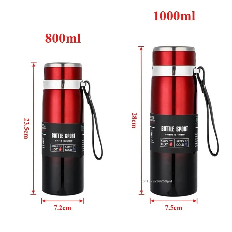 800Ml/1000Ml Thermal Bottle Cold and Hot Water Bottle Thermos for Water Tea Coffee Vacuum Flasks Stainless Steel Thermos Bottle