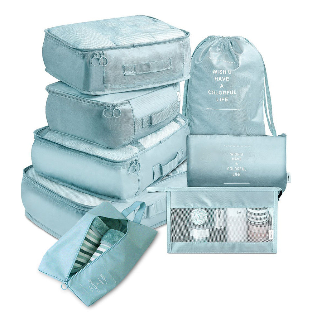 8-Piece Set Luggage Divider Bag Travel Storage Clothes Underwear Shoes Organizer Packing Cube Bag
